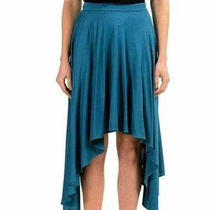 Versace Collection Green Asymmetrical Womens Skirt